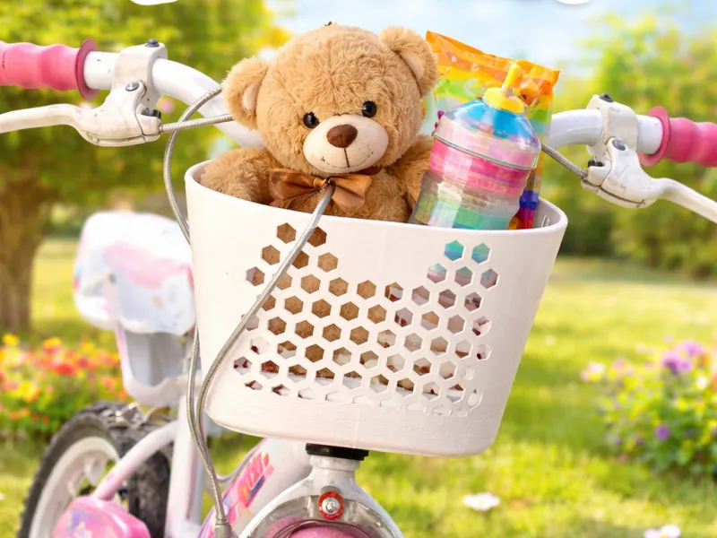 Велокорзина HoneyKid (Детская велосипедная корзина в виде сот)