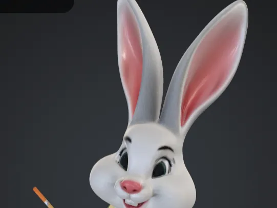Hase bemalt ei