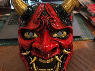 Traditional Japanese Oni Mask