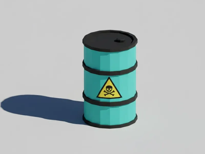Barril Químico Low Poly