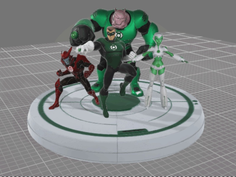 Green Lantern: La Serie Animada - Diorama del Equipo