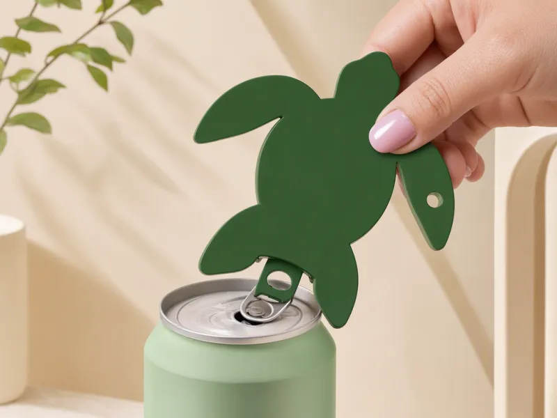 Turtle Can Opener Keychain  🐢🥫 (No AMS, Quick Easy Print)