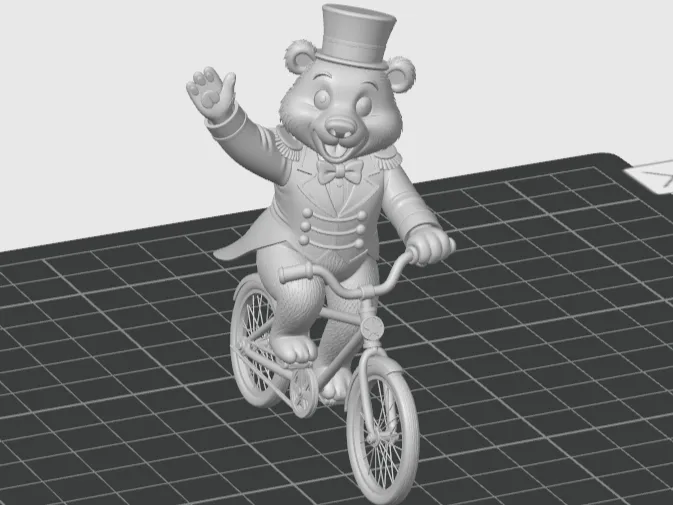 Bear on bycicle