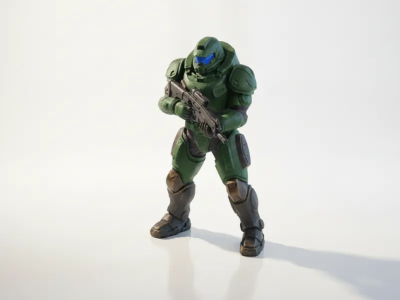 Figurina Mecha Suit Gunman Sci-Fi Stampabile in 3D