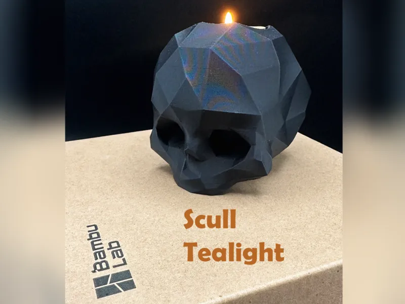 Suporte para vela de chá de caveira de Halloween