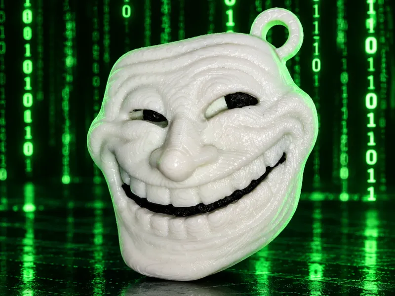 Hacker Face MEME/ Keychain