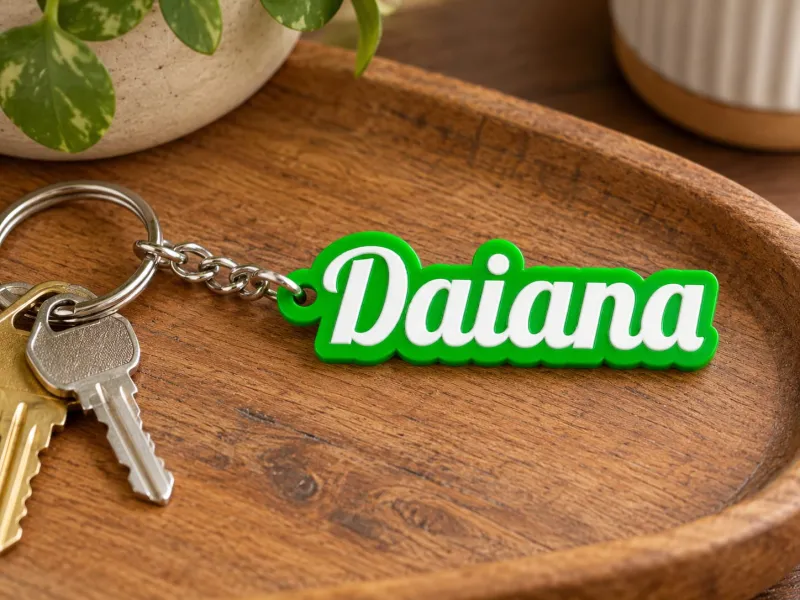 Portchei Personalizat cu Numele Daiana Breloc 3D