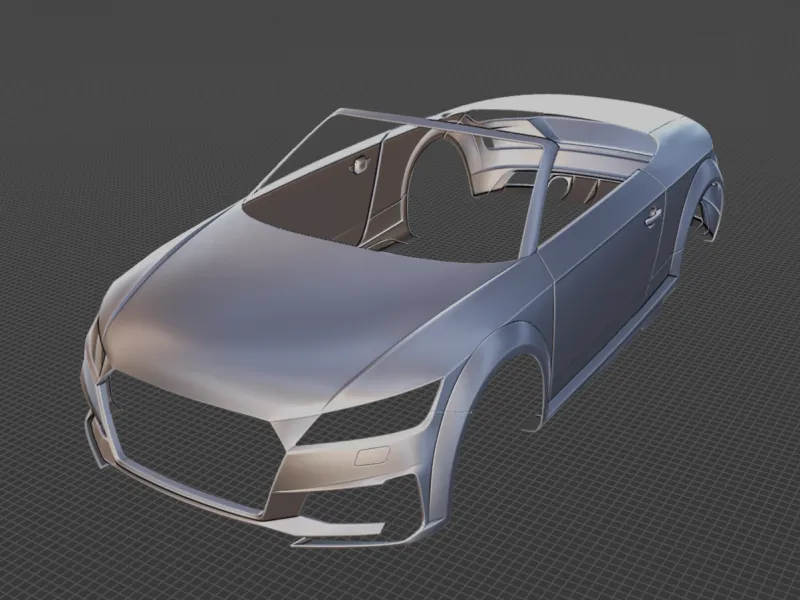 2019 Audi TT Roadster S Line Body STL