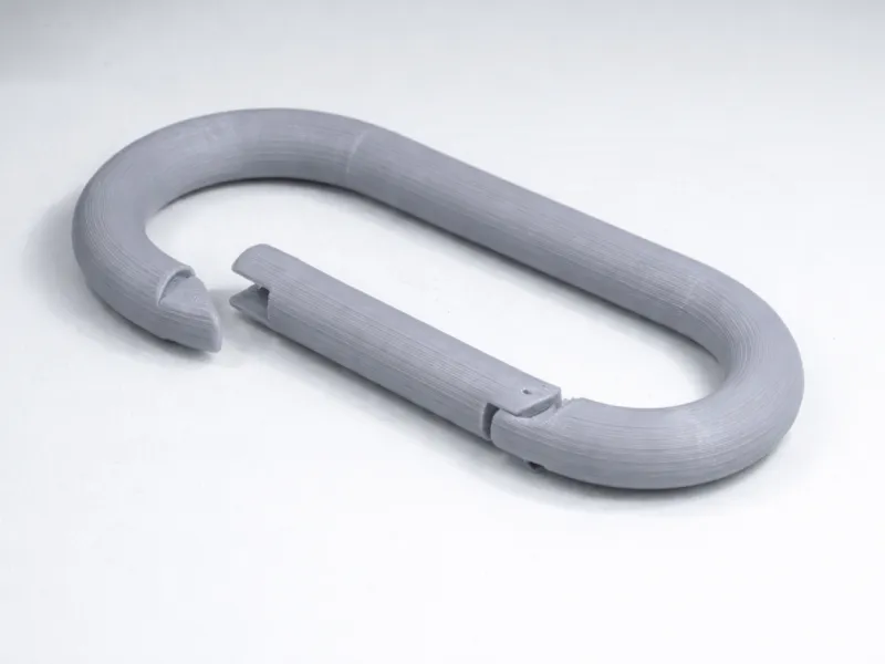Carabiner | Print-in-Place | No Assembly (8.5 cm)