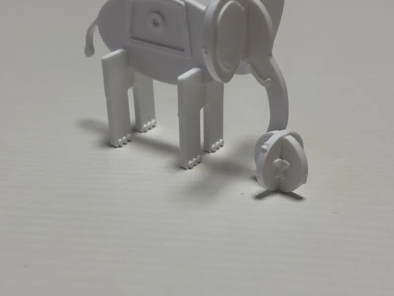 Elefante da Circo - Scheda Kit (2 Colori, Assemblaggio a Incastro)