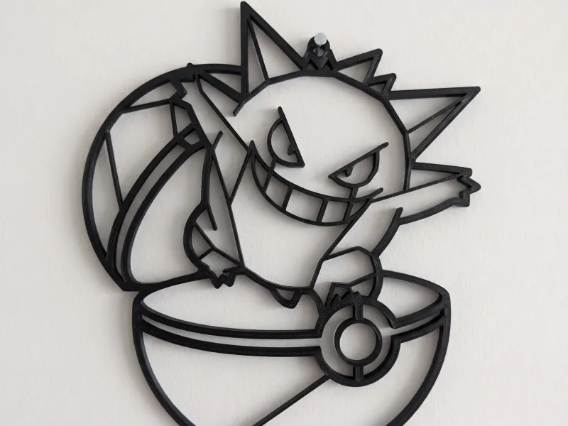 Arte de pared de Pokeball de Gengar de Pokémon - Decoración para el hogar
