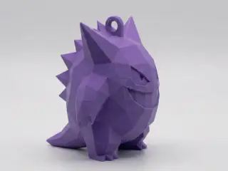 Low Poly Gengar Keychain | #05