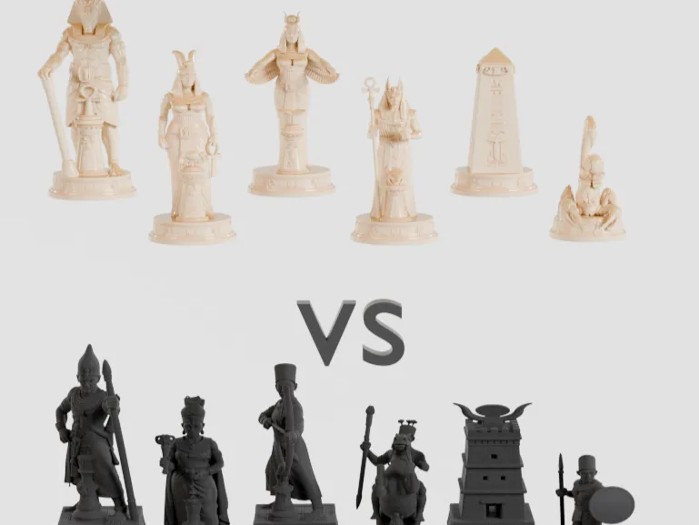 Ajedrez histórico Egipto vs Nubia – Guerreros del Nilo 3MF