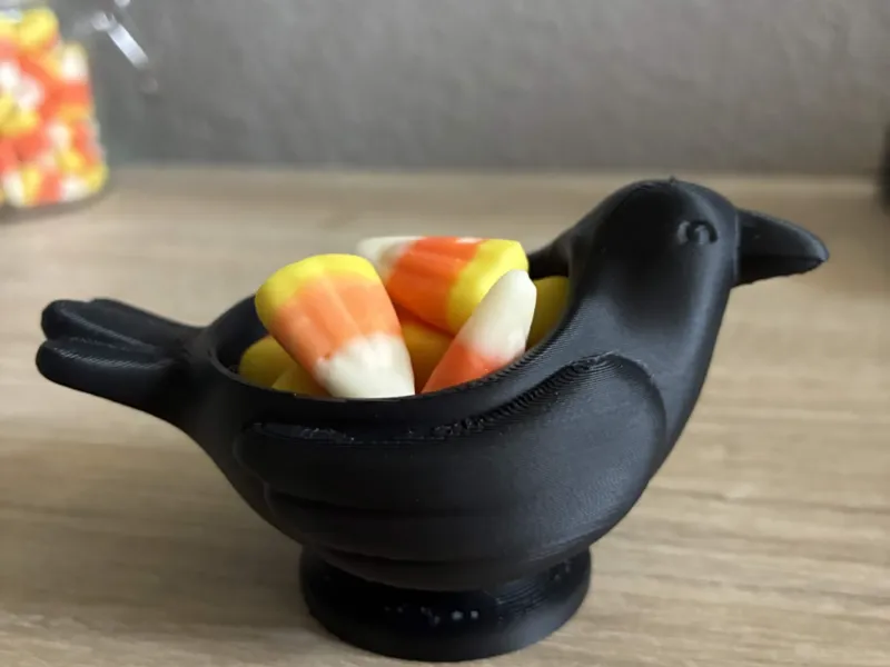Tigela de Doces do Corvo de Halloween