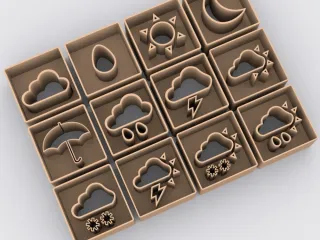 Cookie shape weather forecast.