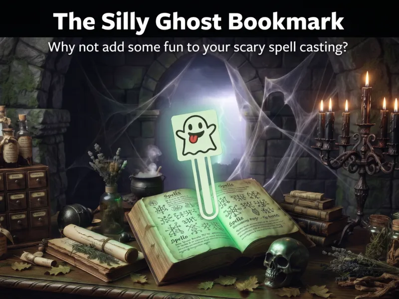The Silly Ghost Bookmark for Halloween