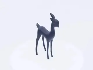 Marble Roe Deer - Elegant Natural Sculpture