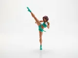 High Kick Ballet Dancer Female Figure 3D Printable-0