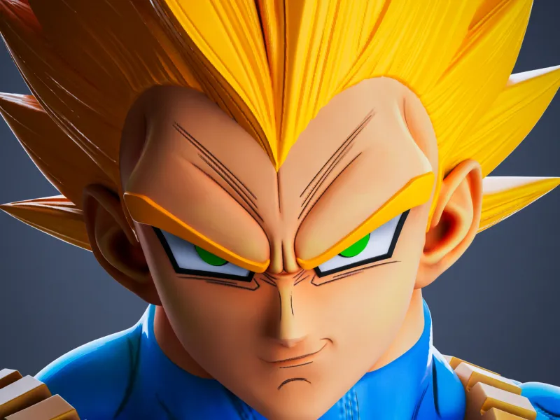VEGETA SUPER SAIYAN STATUE – Dragon Ball STL