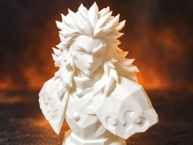 Rengoku Low Poly Bust – Demon Slayer