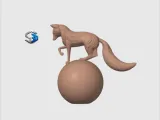 Balancing Fox Sculpture-0