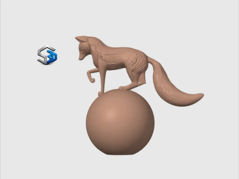 Balancing Fox Sculpture