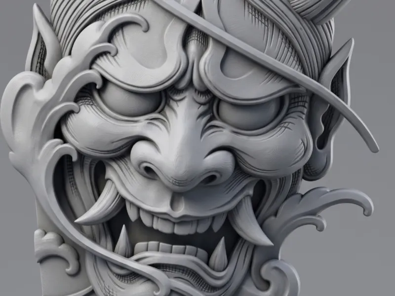Japanese Hannya mask Ornament