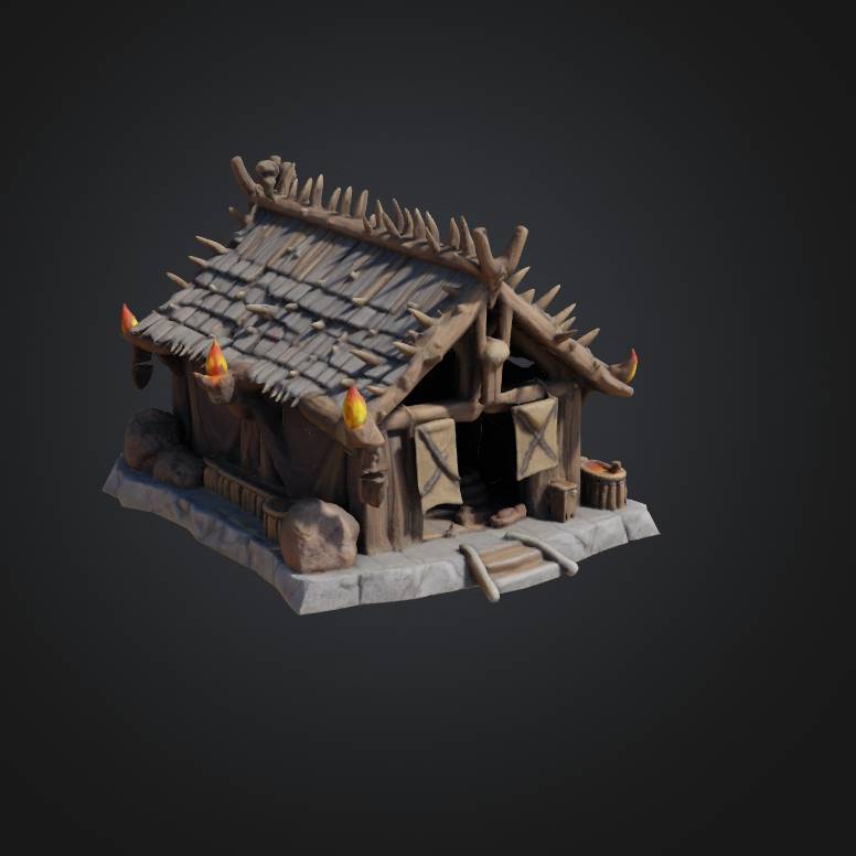 FREE orc tribal war hut game rpg