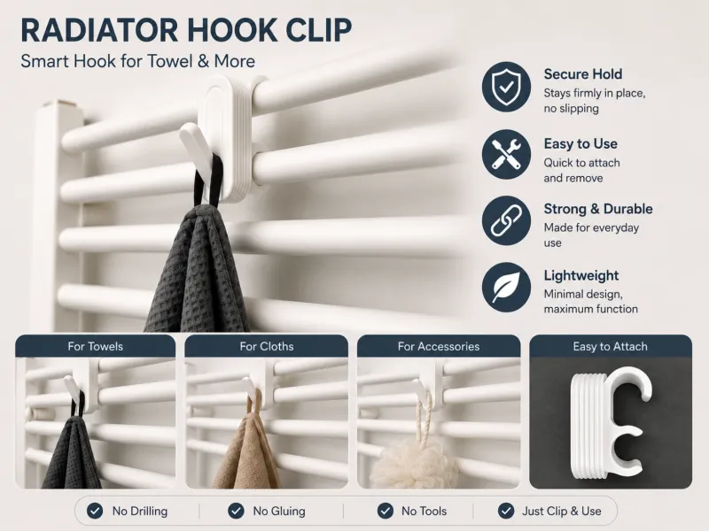 Porte-serviettes pour radiateur de salle de bain | Porte-serviettes pour radiateur de salle de bain