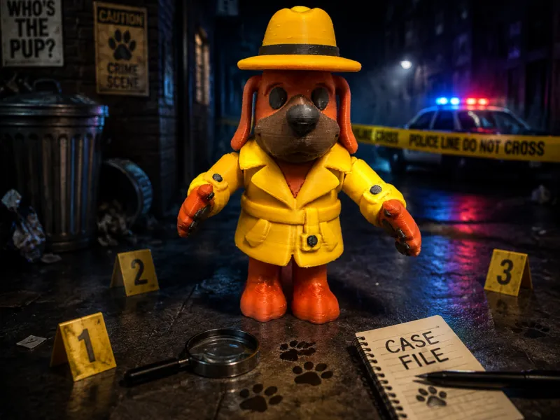 Detective Hound: Articulated K9 Detective Figure w/Options