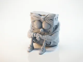 Chilling SpongeBob Figurine Cartoon 3D Printable