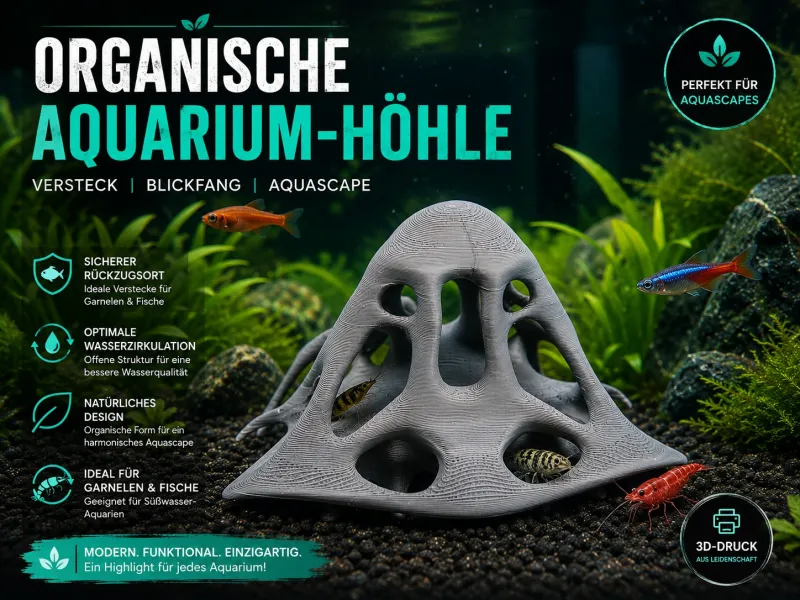 🪸 Organische Aquarium-Höhle