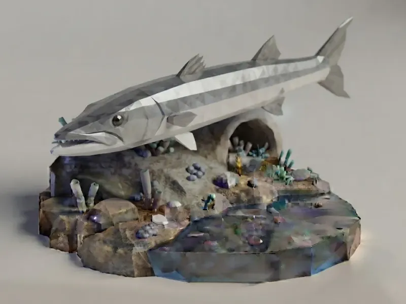 Low Poly Barracuda