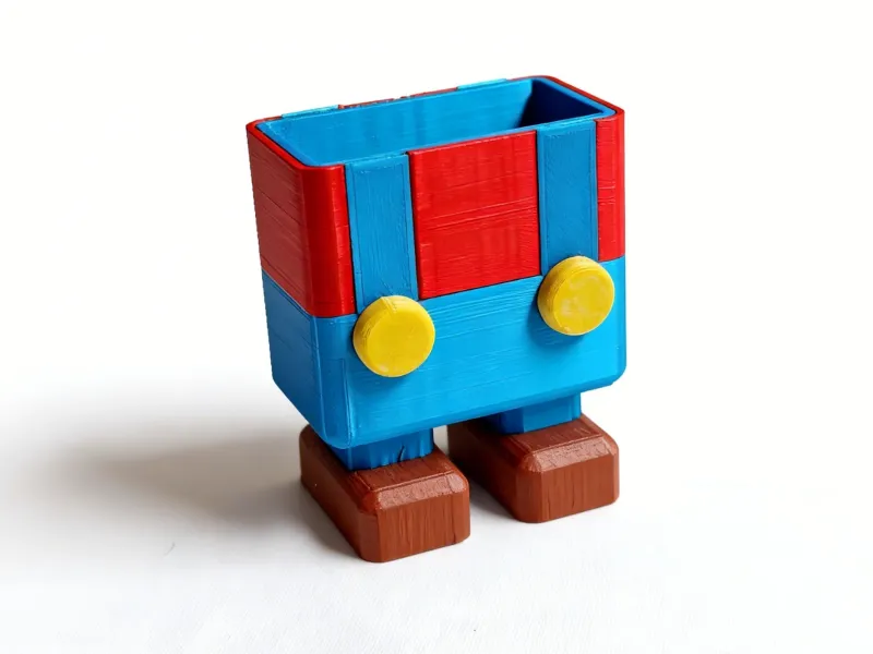 Super Mario Style Storage Box - Separate Parts & Color Print
