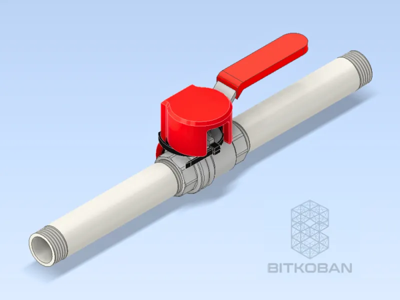 Compact 1/2" Ball Valve Safety Lockout (Open/Closed)