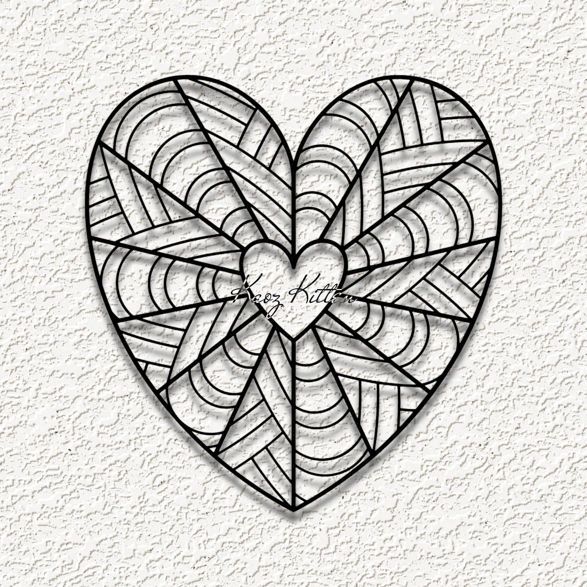 MANDALA WEB HEART wall art home decor