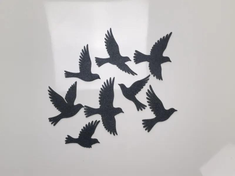 Conjunto de Arte de Parede com Pássaros em Voo