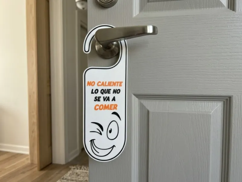 Colgador – No Caliente lo que No se Va a Comer