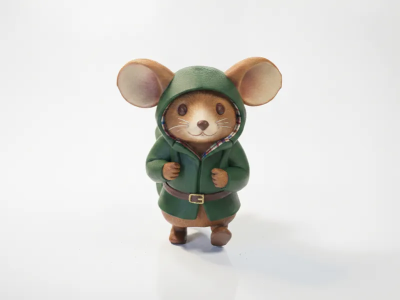 Ratpacker 连帽鼠摆件 杂项3D可打印模型