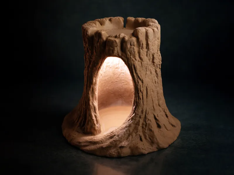Tree Trunk Lamp