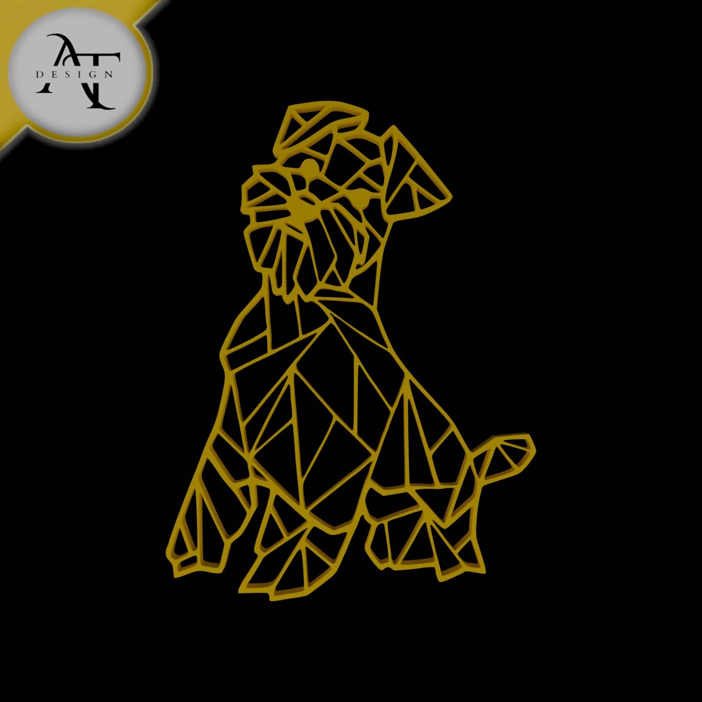 Dog - Geometric - 2D Wall Art Decor