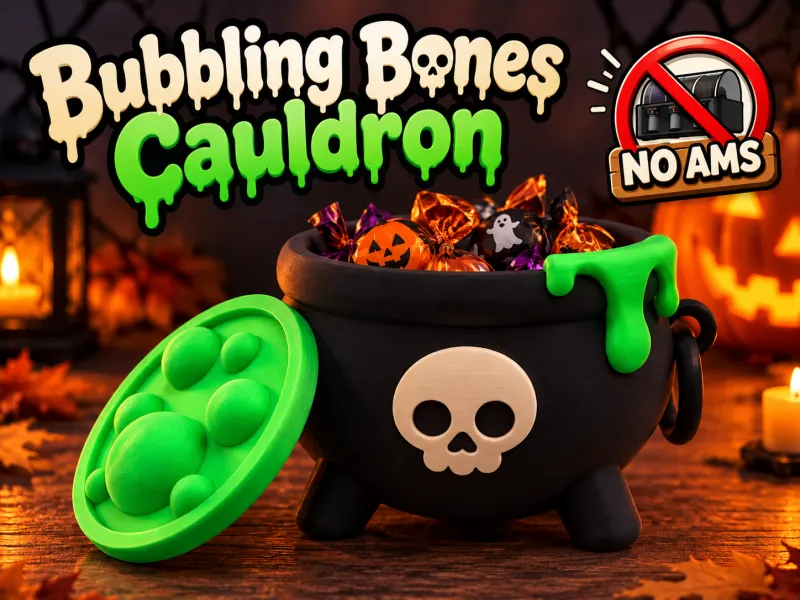 Calderone di Ossa Gorgoglianti – Contenitore per Halloween