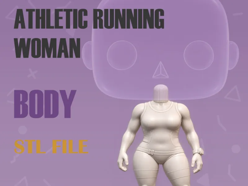 Athletic running woman Body