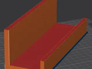 Command Strip wall shelf