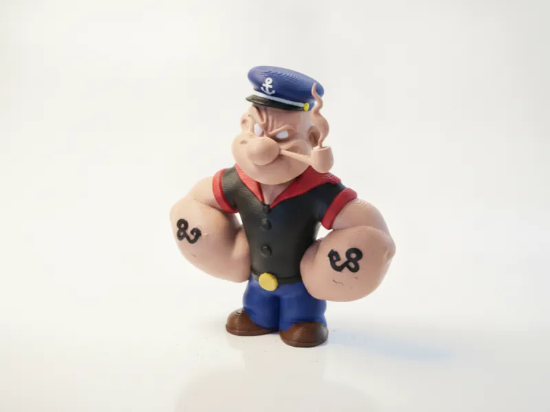 Popeye der Seemann Figurine Cartoon 3D-druckbar