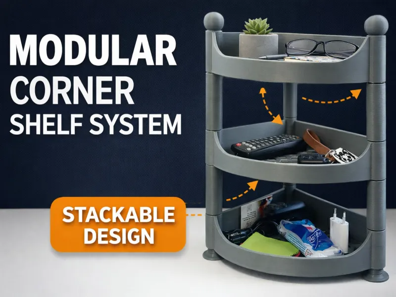 Sistema modular de estanterías de esquina