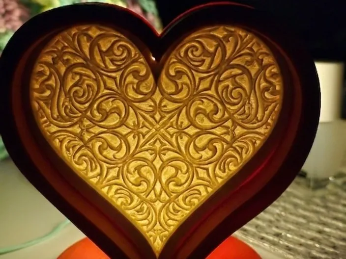Herzrahmen für Lithophan-Geschenk