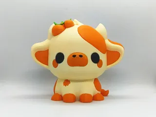 Kawaii Cow - Orange