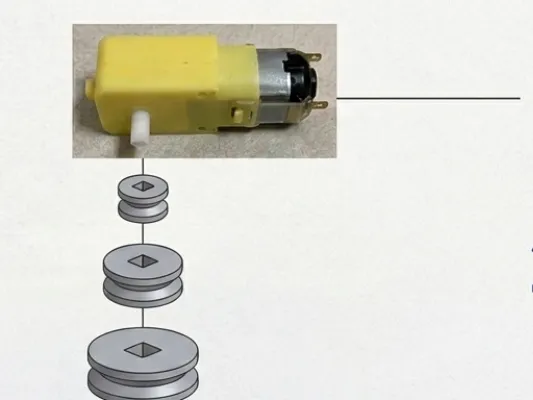 pulley set for gearmotor