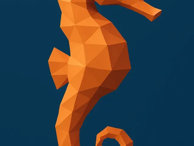 Low poly seahorse